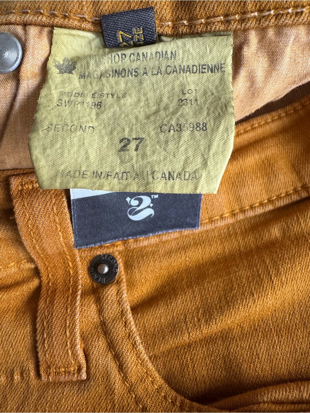 Yoga Jeans Mustard Yellow Jeans - Size 27